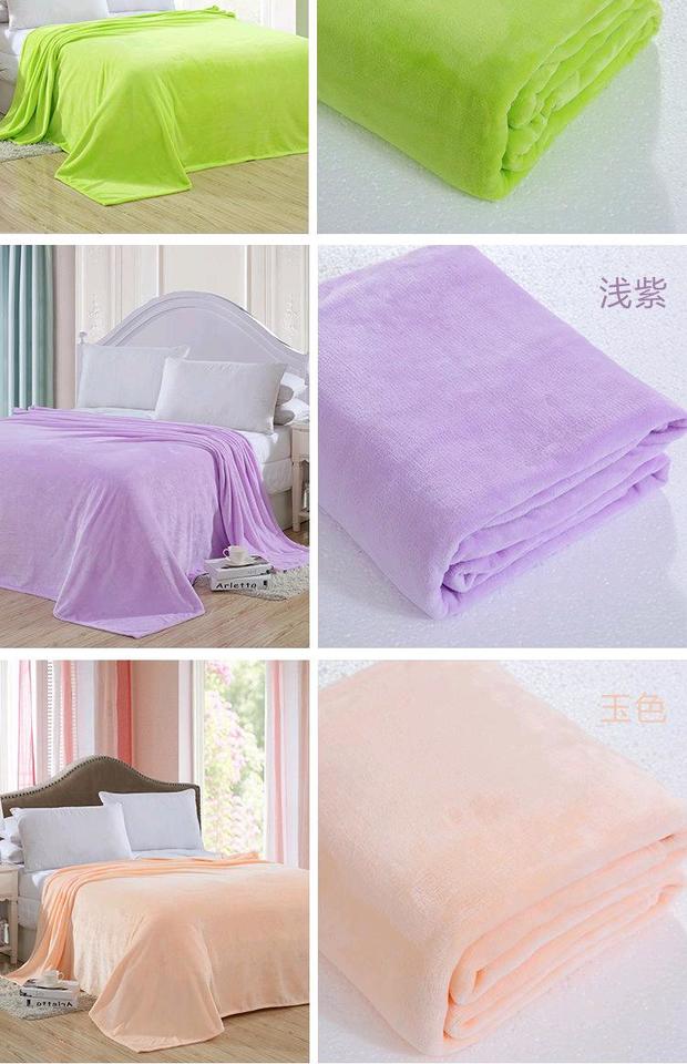 Fale nhung chăn tấm flannel giản dị chăn sofa chăn là màu tinh khiết nhung nhung chăn chăn lông cừu nanara life